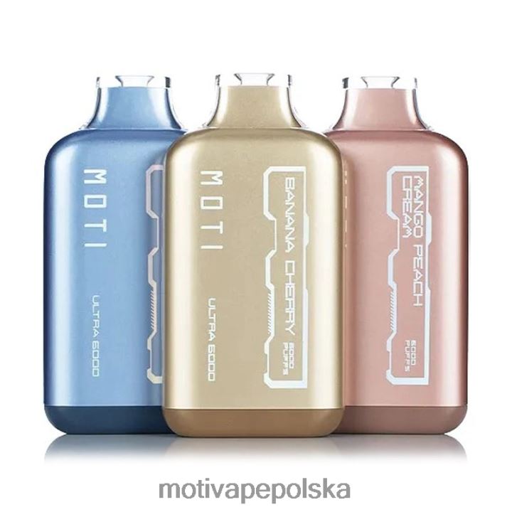 MOTI Vape Review - MOTI Ultra Waporyzator jednorazowy (5%, 6000 zaciągnięć) 6V86626 wiśnia bananowa