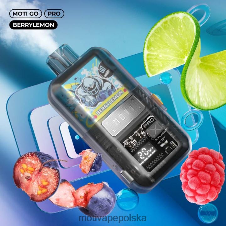 MOTI Vape Polska - MOTI Go Pro Waporyzator jednorazowy (5%, 12000 zaciągnięć) 6V86611 jagodowo-cytrynowy