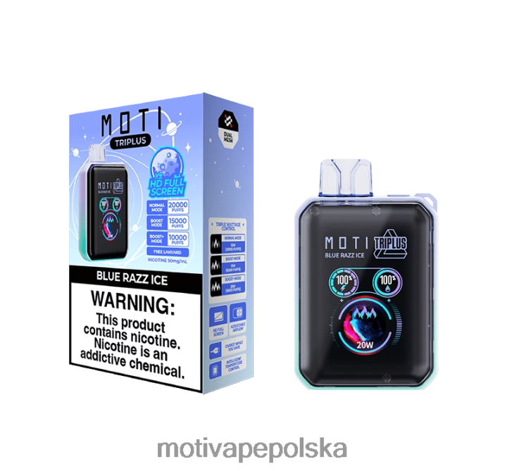 MOTI Vape Polska - MOTI Triplus Jednorazowy vape 20 tys. (5%, 20000 zaciągnięć) 6V8661 energia bananowa
