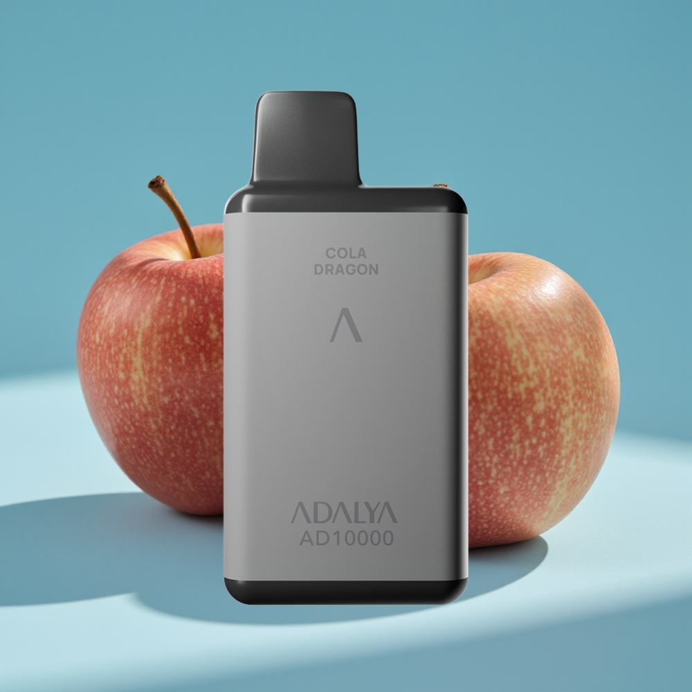 Adalya AD 10000 Puffs Dwie Jabłka Szare Kosmiczne z USB-C