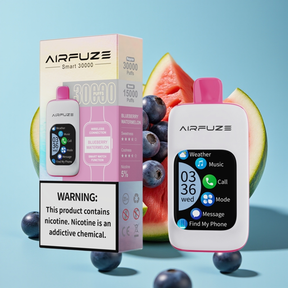 AirFuze Smart 30000 Puffs 5% Nikotyna 900mAh Typ-C Jagoda i arbuz