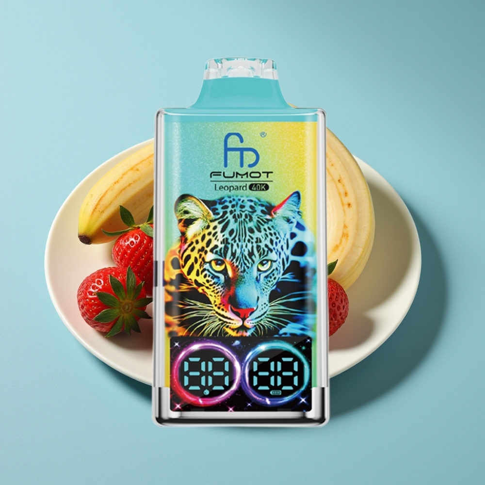 Fumot Leopard 40K Puffs Dual Mesh 700mAh Strawberry Banana