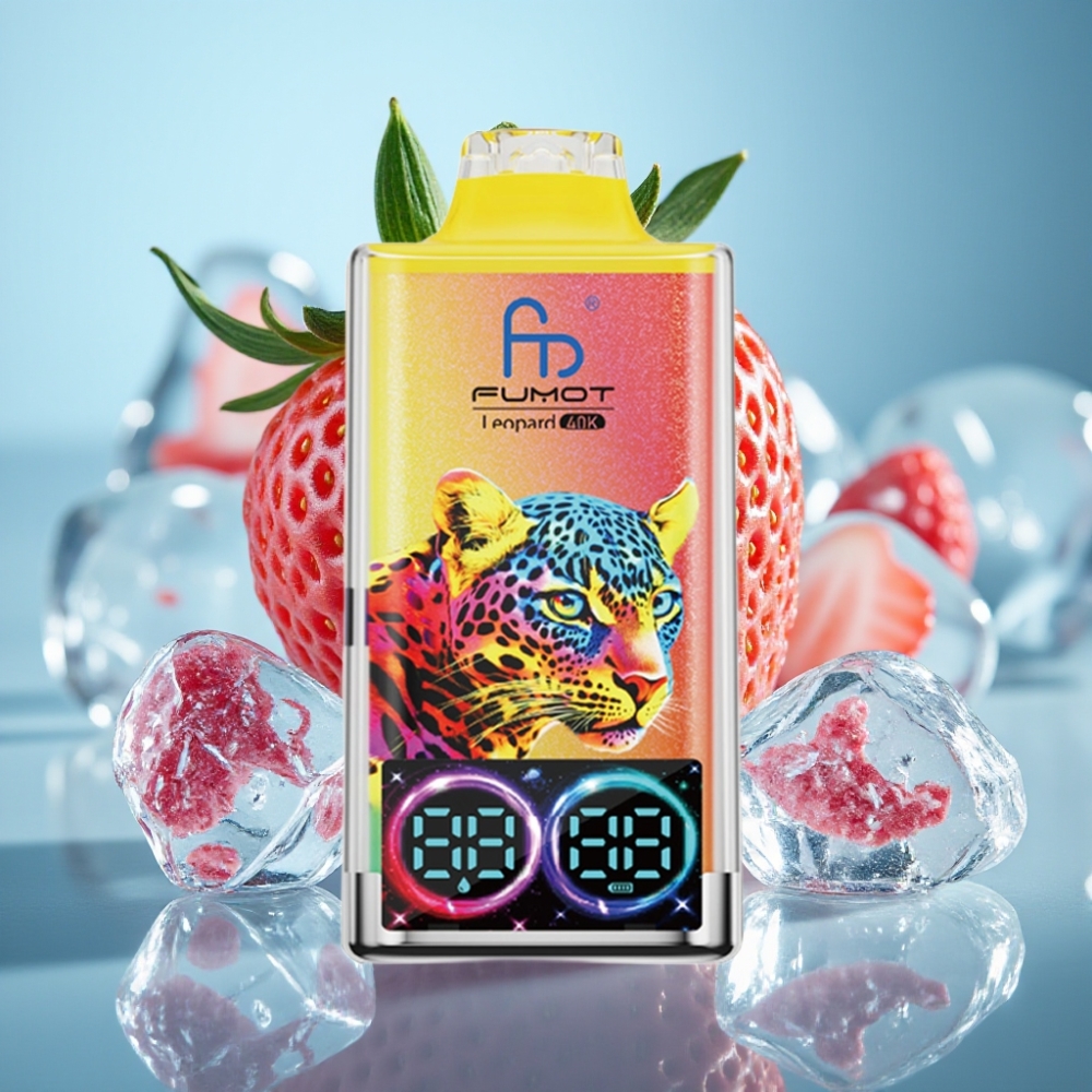 Fumot Leopard 40K Puffs Dual Mesh Strawberry Ice