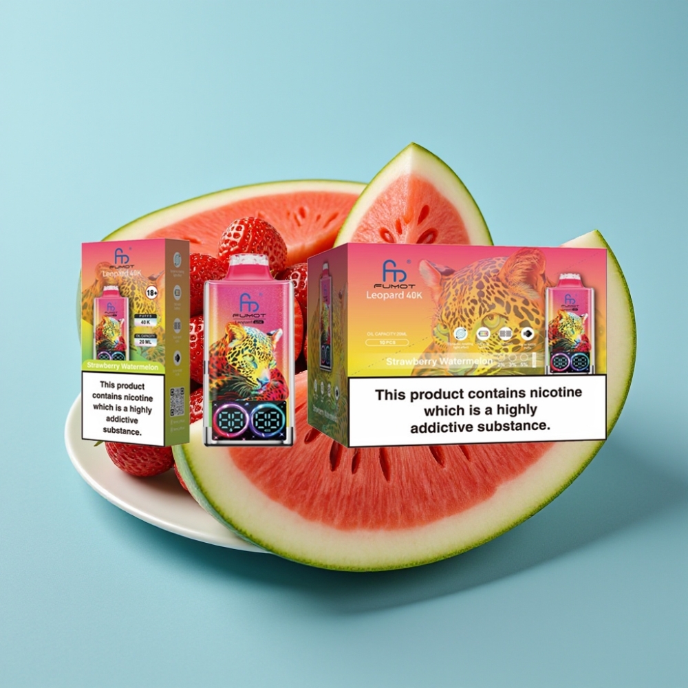 Fumot Leopard 40K Puffs Dual Mesh Type-C Strawberry Watermelon