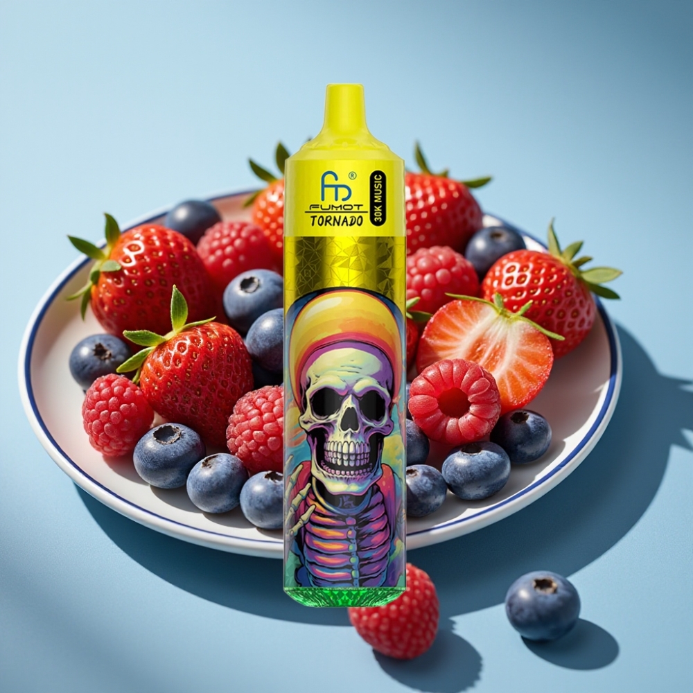 Fumot RandM Tornado 30000 Puffs 30mL 5% Mesh Truskawka Malina Jagoda