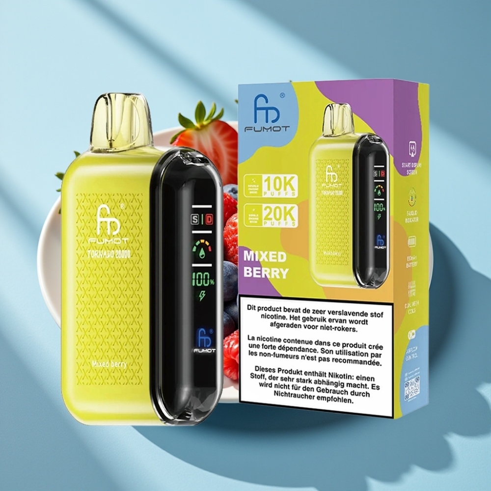 Fumot Tornado 20000 Pufów Dual Mesh 20ml Mieszane Jagody