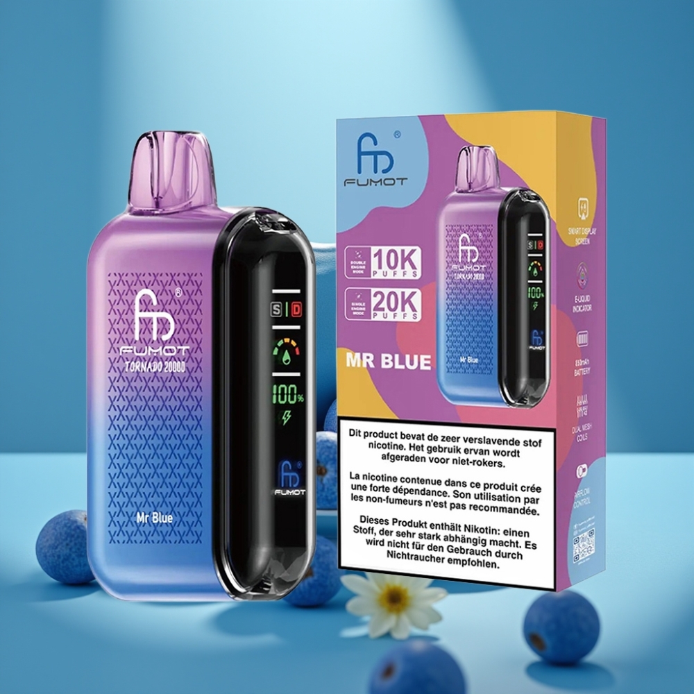 Fumot Tornado 20000 Puffów Dual Mesh 20ml Mr Blue