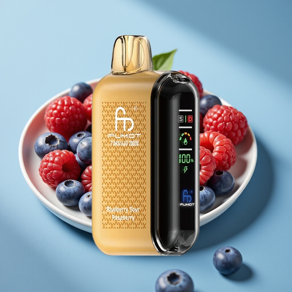 Fumot Tornado 20000 Puffs Dual Mesh 20ml Airflow 2% Blueberry Sour Raspberry