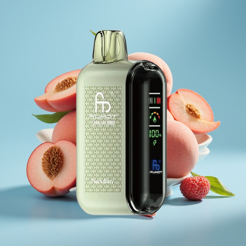 Fumot Tornado 20000 Puffs Dual Mesh 20ml Peach Berry