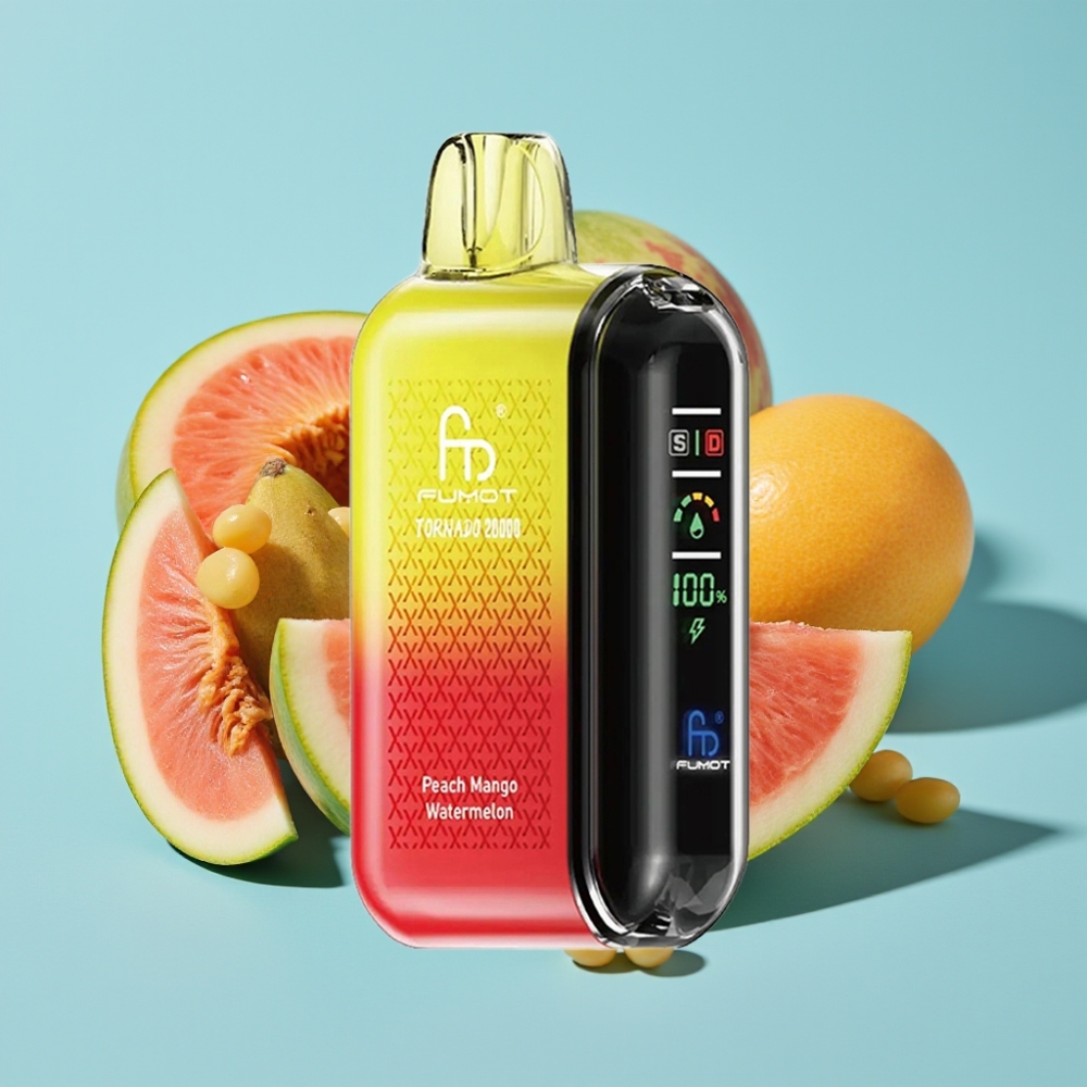 Fumot Tornado 20000 Puffs Dual Mesh 20ml Peach Mango Watermelon
