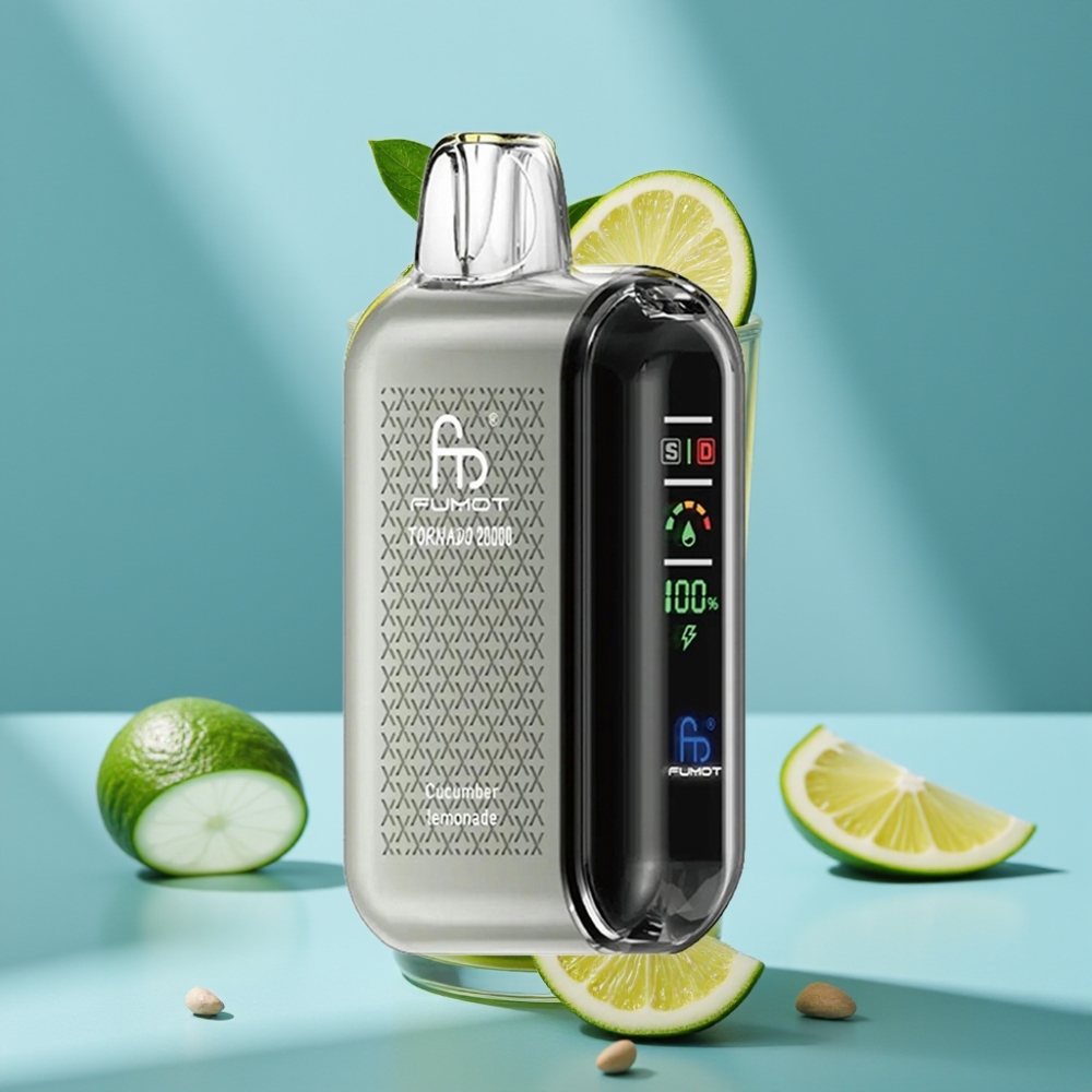 Fumot Tornado 20000 Puffs Dual Mesh 20ml Smart Display Lemoniada ogórkowa
