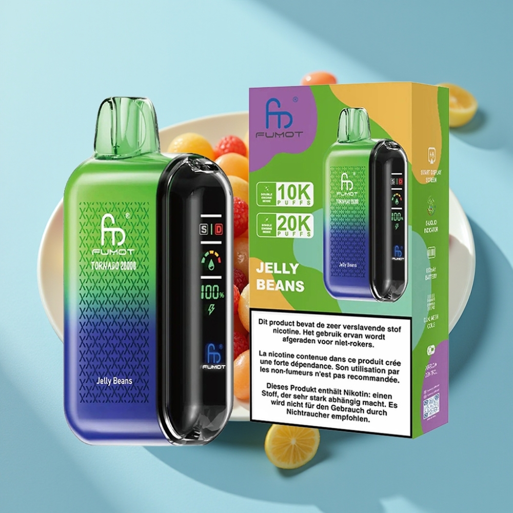 Fumot Tornado 20000 Puffs Dual Mesh 20ml Smart Display Żelki