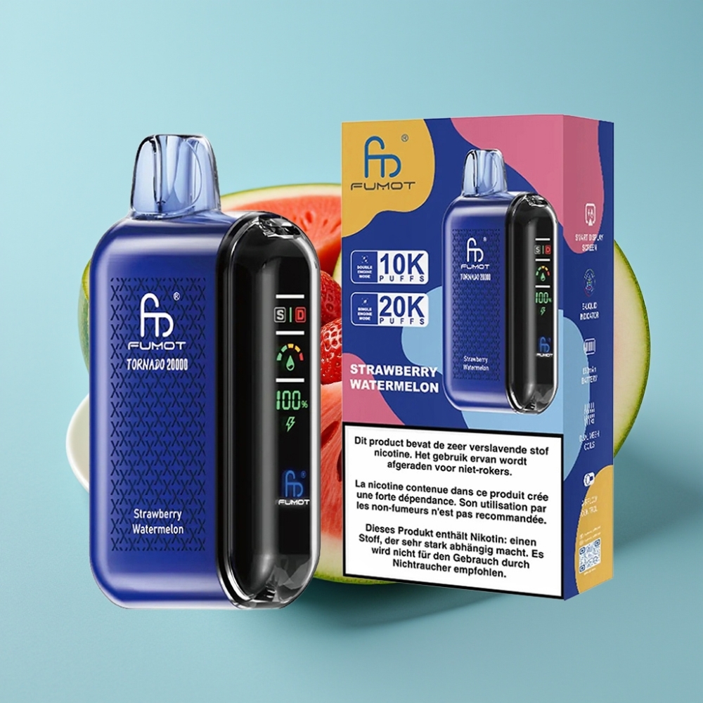 Fumot Tornado 20000 Puffs Dual Mesh 20ml Strawberry Watermelon