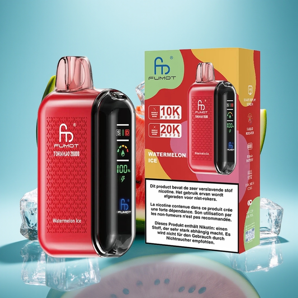 Fumot Tornado 20000 Puffs Dual Mesh 20ml Watermelon Ice