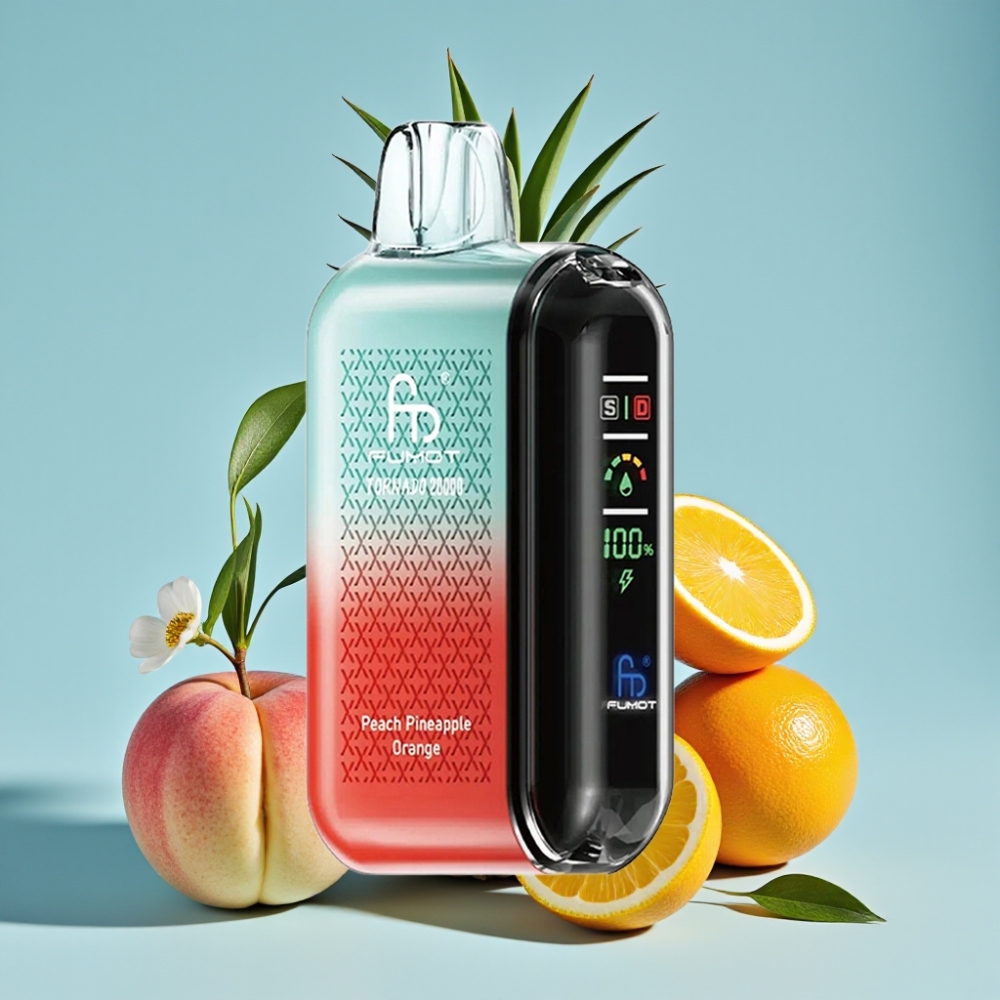 Fumot Tornado 20000 Puffs Dual Mesh Smak Brzoskwinia Ananas Pomarańcza