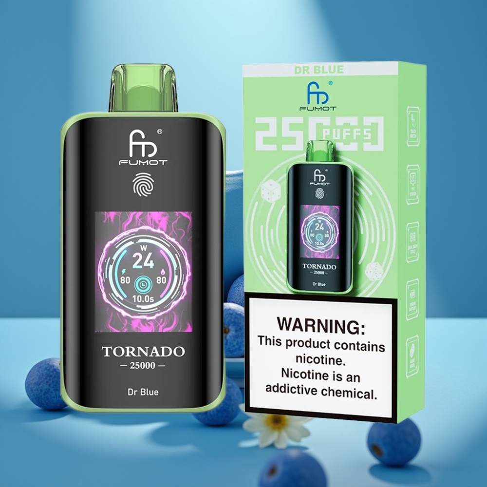 Fumot Tornado 25000 Puffs HD Ekran 20ml Dr Blue