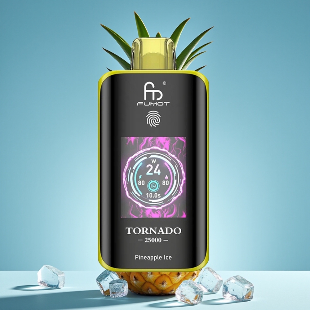 Fumot Tornado 25000 Puffs HD Ekran 20ml Lód Ananasowy