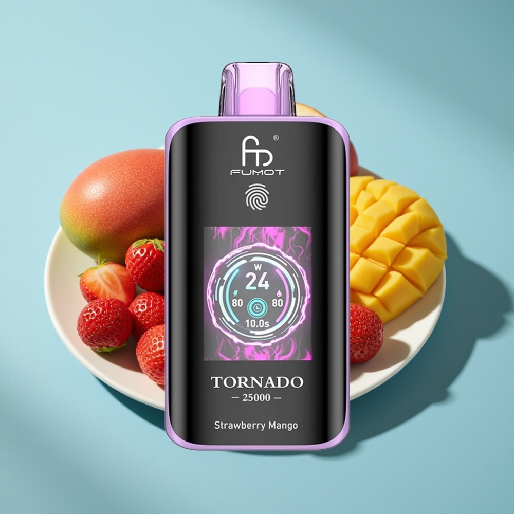 Fumot Tornado 25000 Puffs HD Ekran 20ml Truskawka Mango