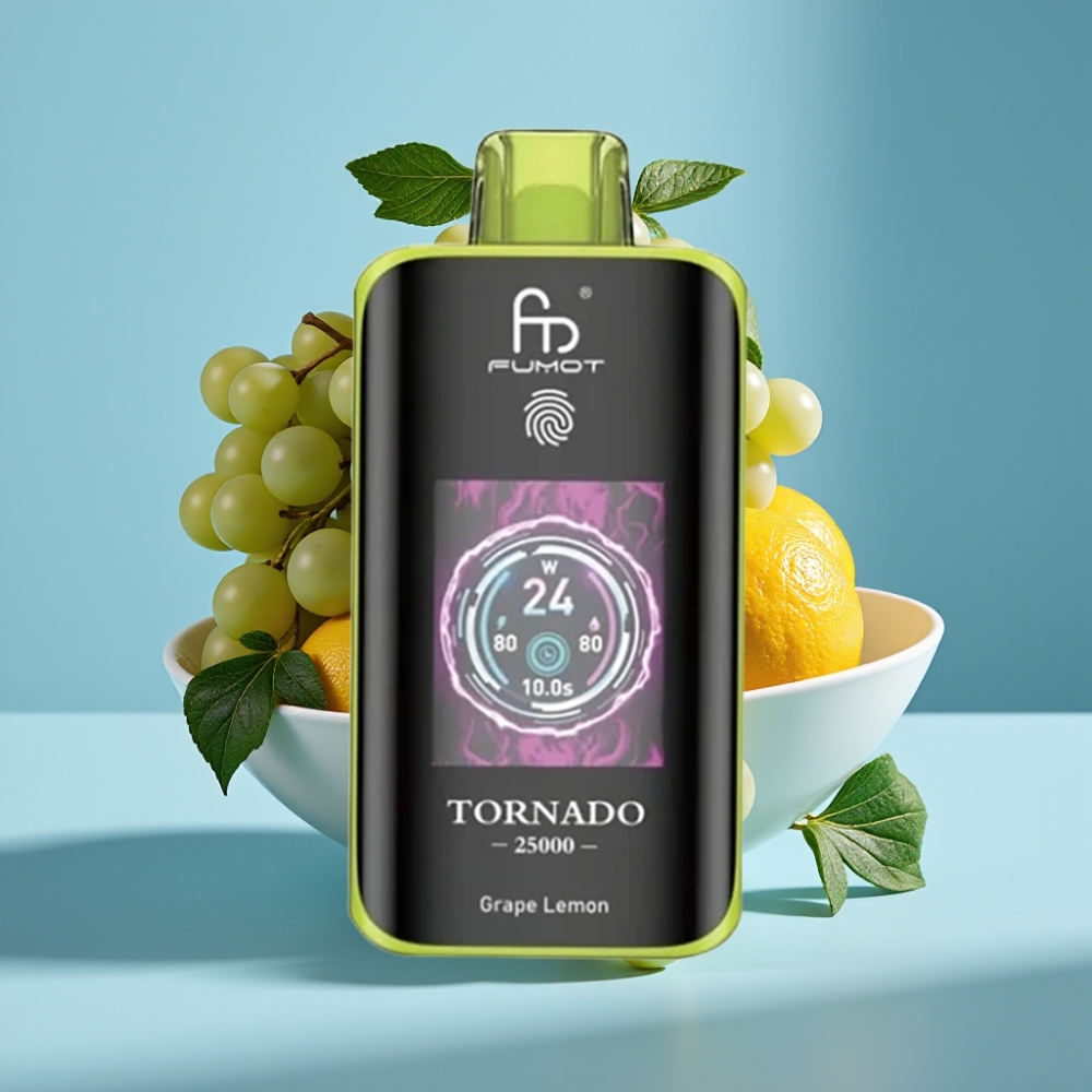 Fumot Tornado 25000 Puffs HD Ekran 700mAh Grape Lemon