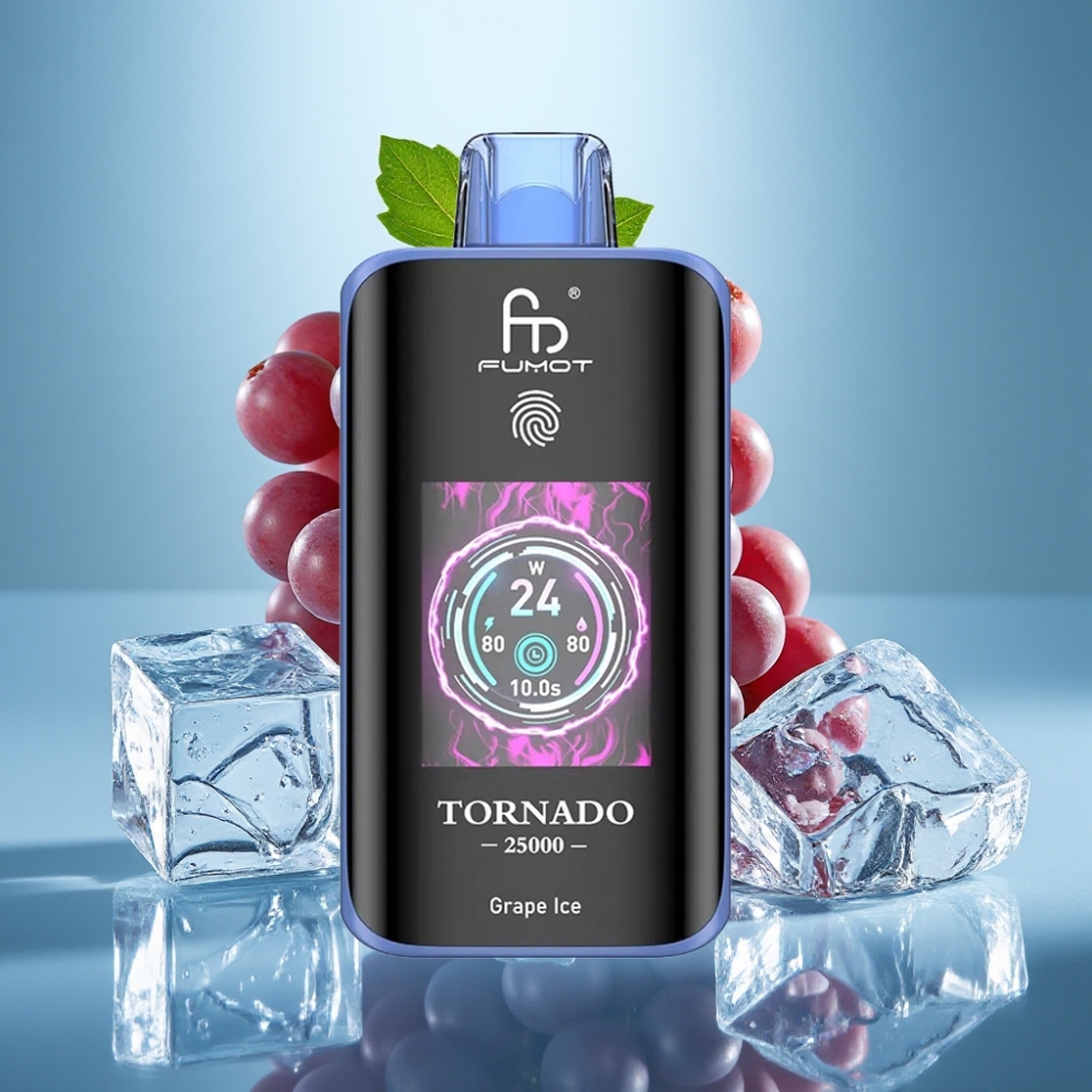 Fumot Tornado 25000 Puffs HD Screen 20ml Grape Ice