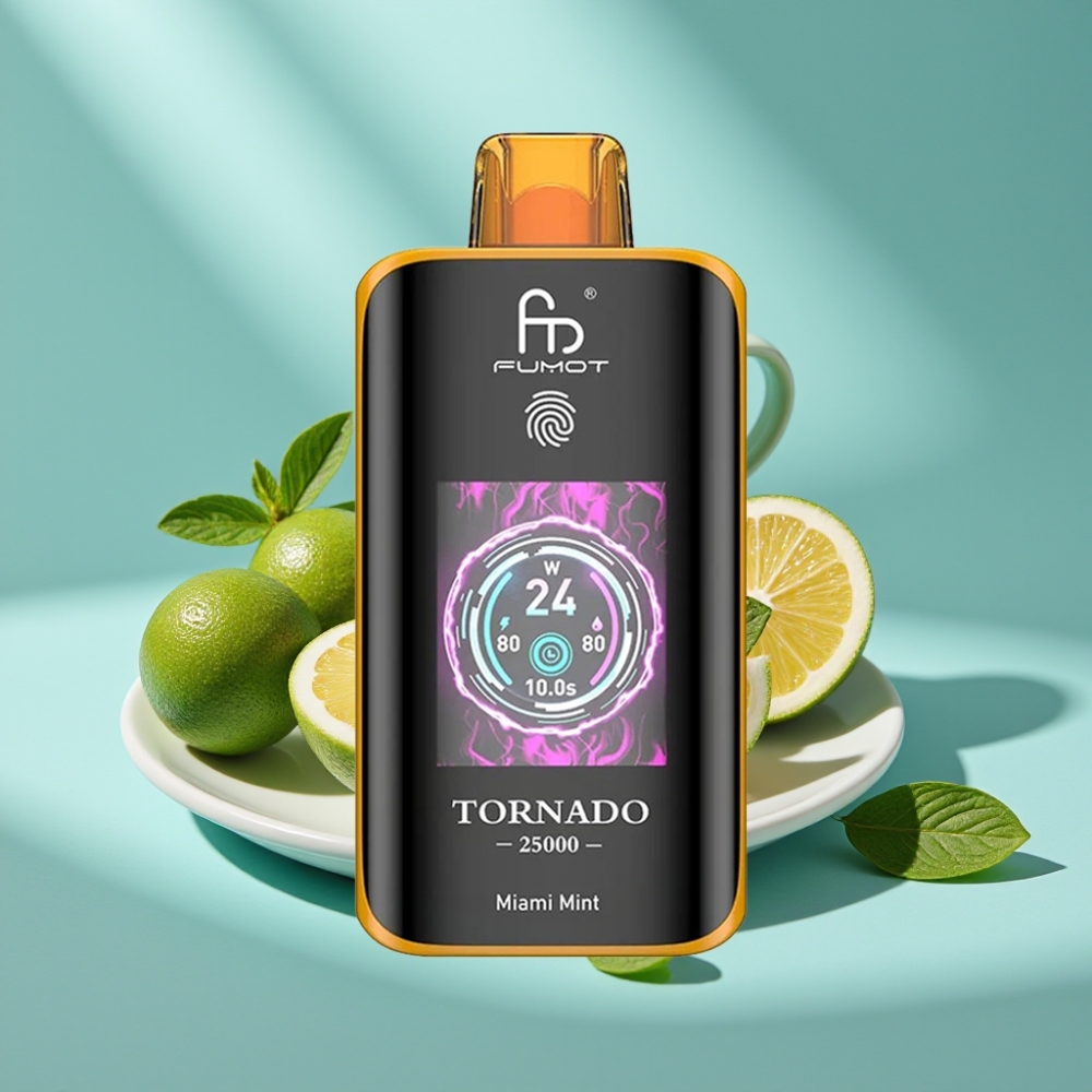 Fumot Tornado 25000 Puffs HD Screen 20ml Miami Mint