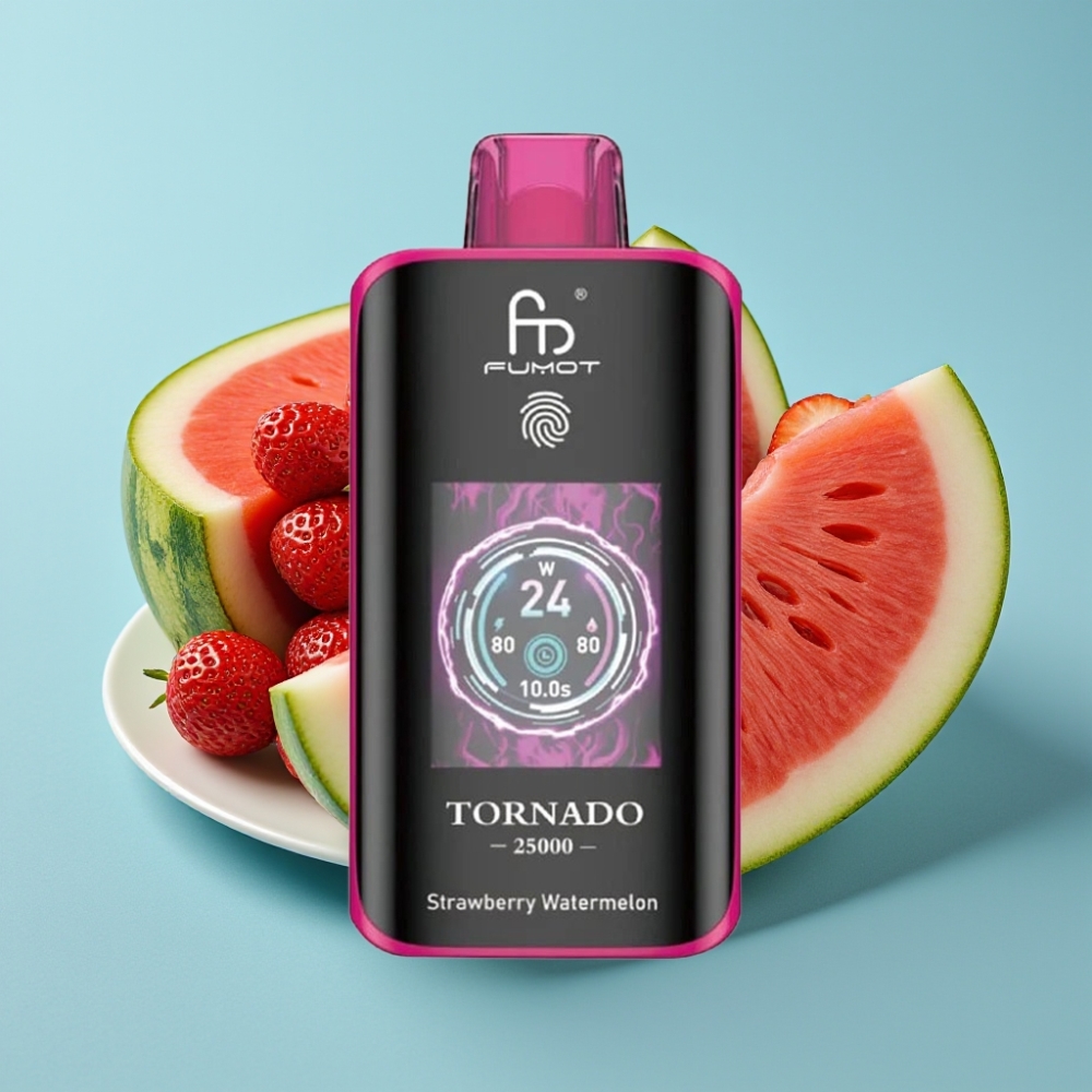 Fumot Tornado 25000 Puffs HD Screen 20ml Strawberry Watermelon