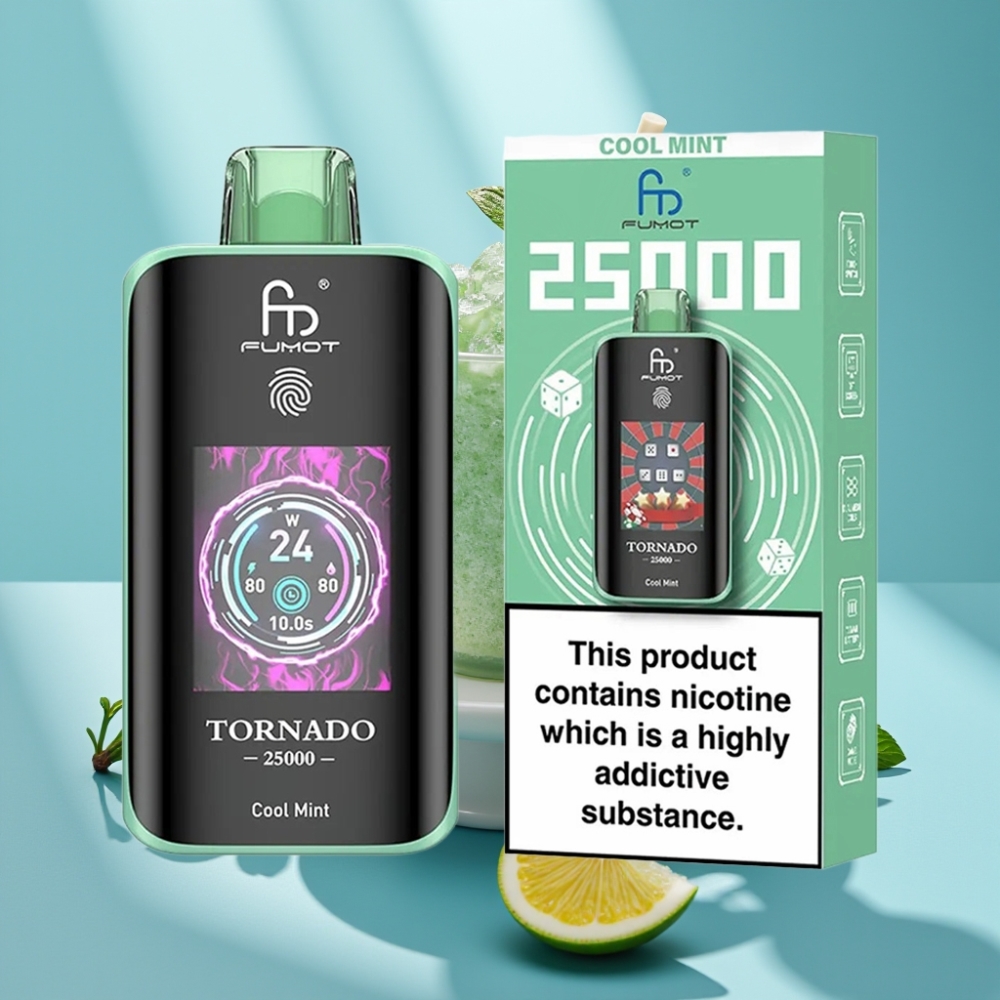 Fumot Tornado 25000 Puffs HD Screen 700mAh Cool Mint