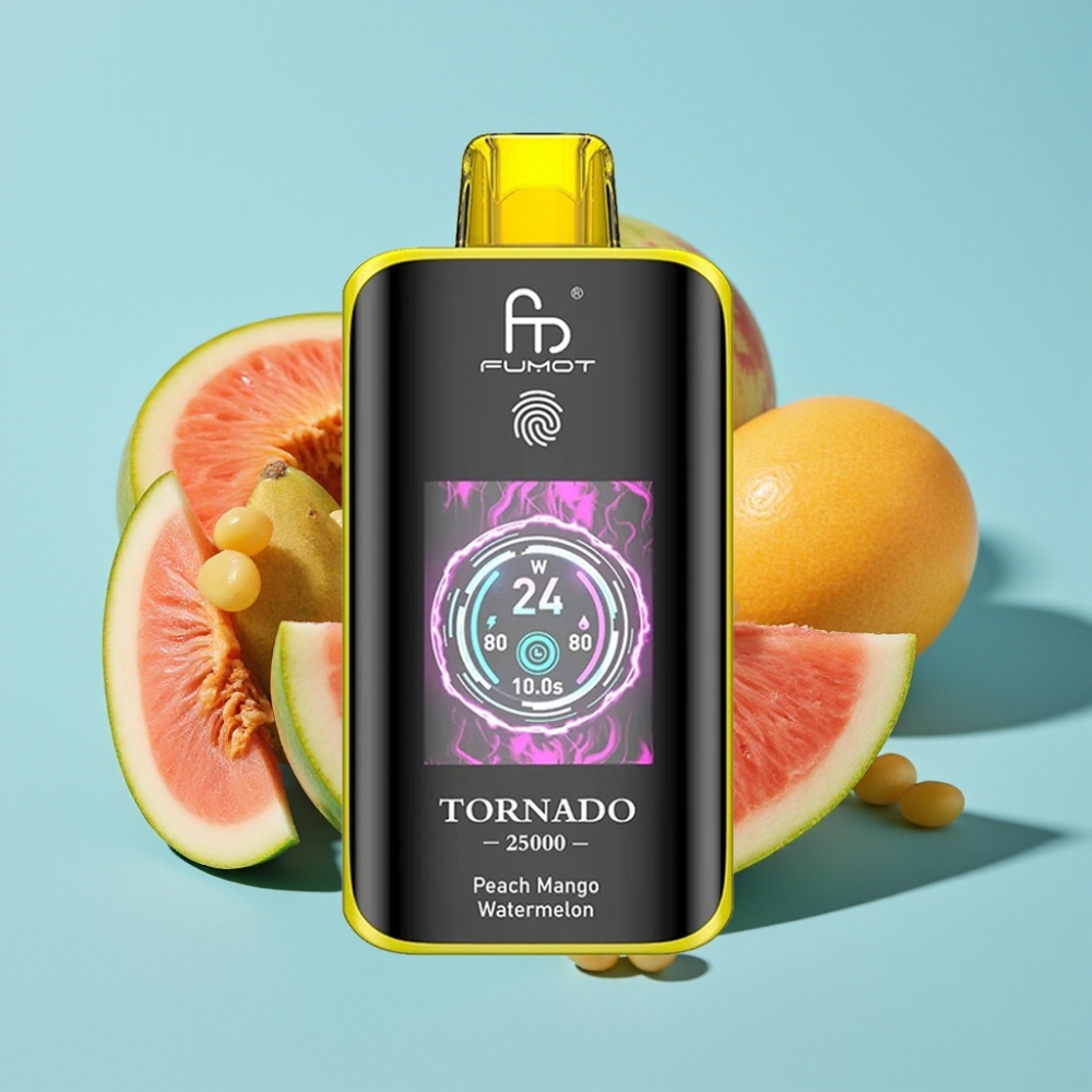 Fumot Tornado 25000 Puffs HD Screen 700mAh Peach Mango Watermelon