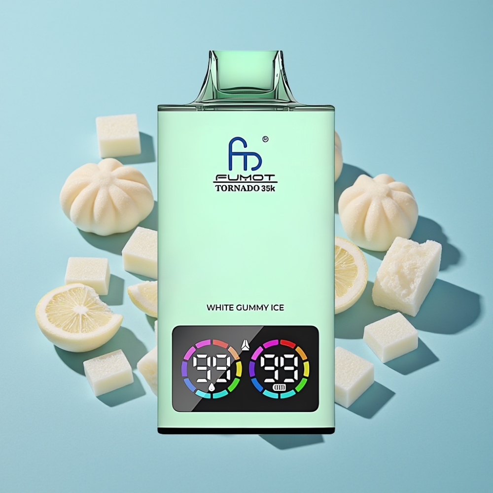 Fumot Tornado 35000 Dual Mesh RGB Biały Żelowy Lód