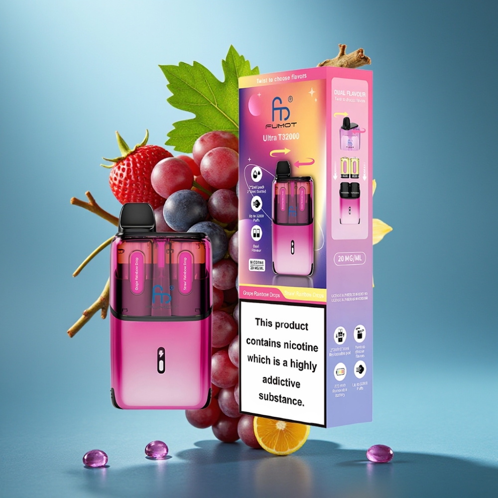 Fumot Ultra T32000 24ml 800mAh Type-C Grape Rainbow - Straw Rainbow