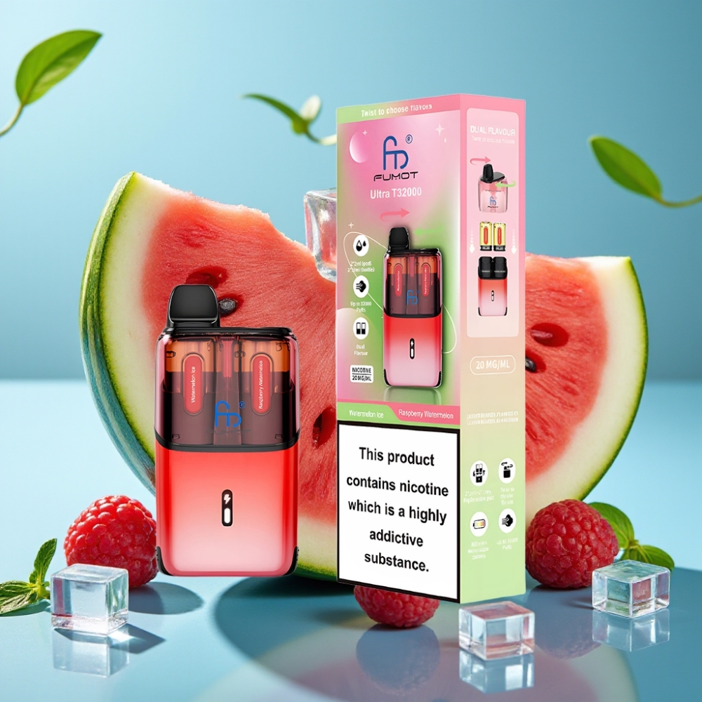 Fumot Ultra T32000 32000 Puff 24ml 800mAh Watermelon Ice - Raspberry Watermelon