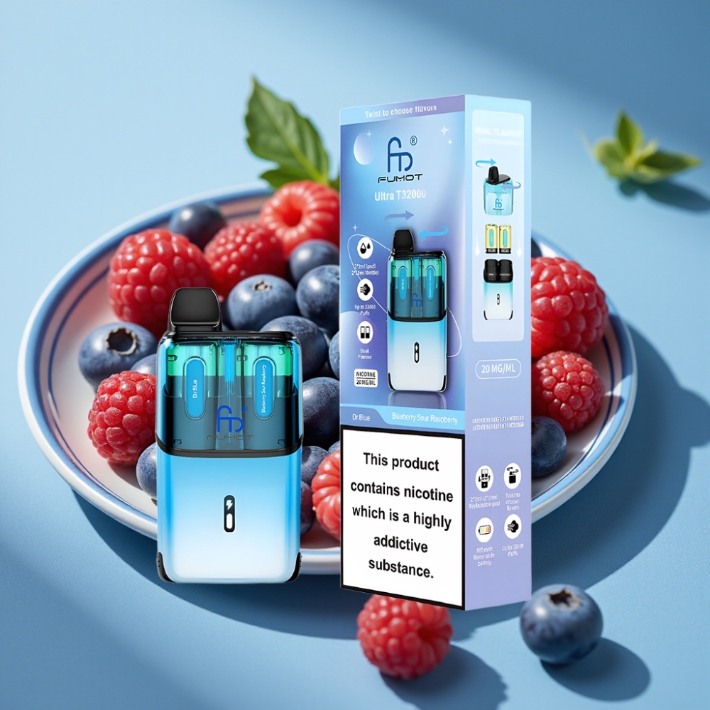 Fumot Ultra T32000 32000 Puff 800mAh 24ml Dr Blue - Blueberry Sour Raspberry