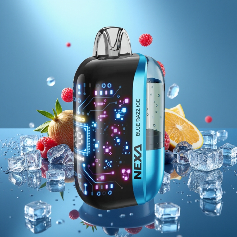 NEXA Ultra 50000 Puffs 20ml 5% Dual Mesh Ekran 3D Blue Razz z lodem