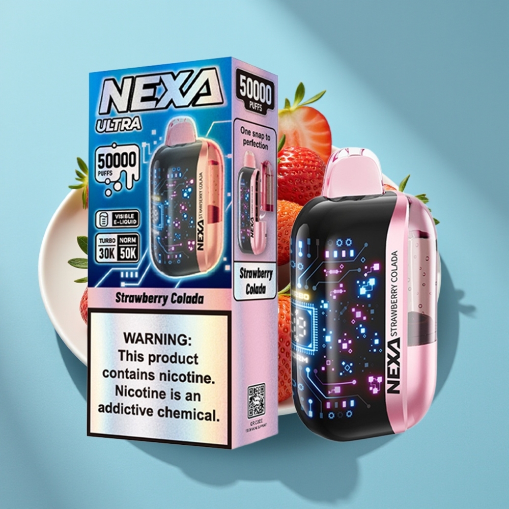 NEXA Ultra 50000 Puffs 20ml 5% Dual Mesh Ekran 3D Truskawkowa colada