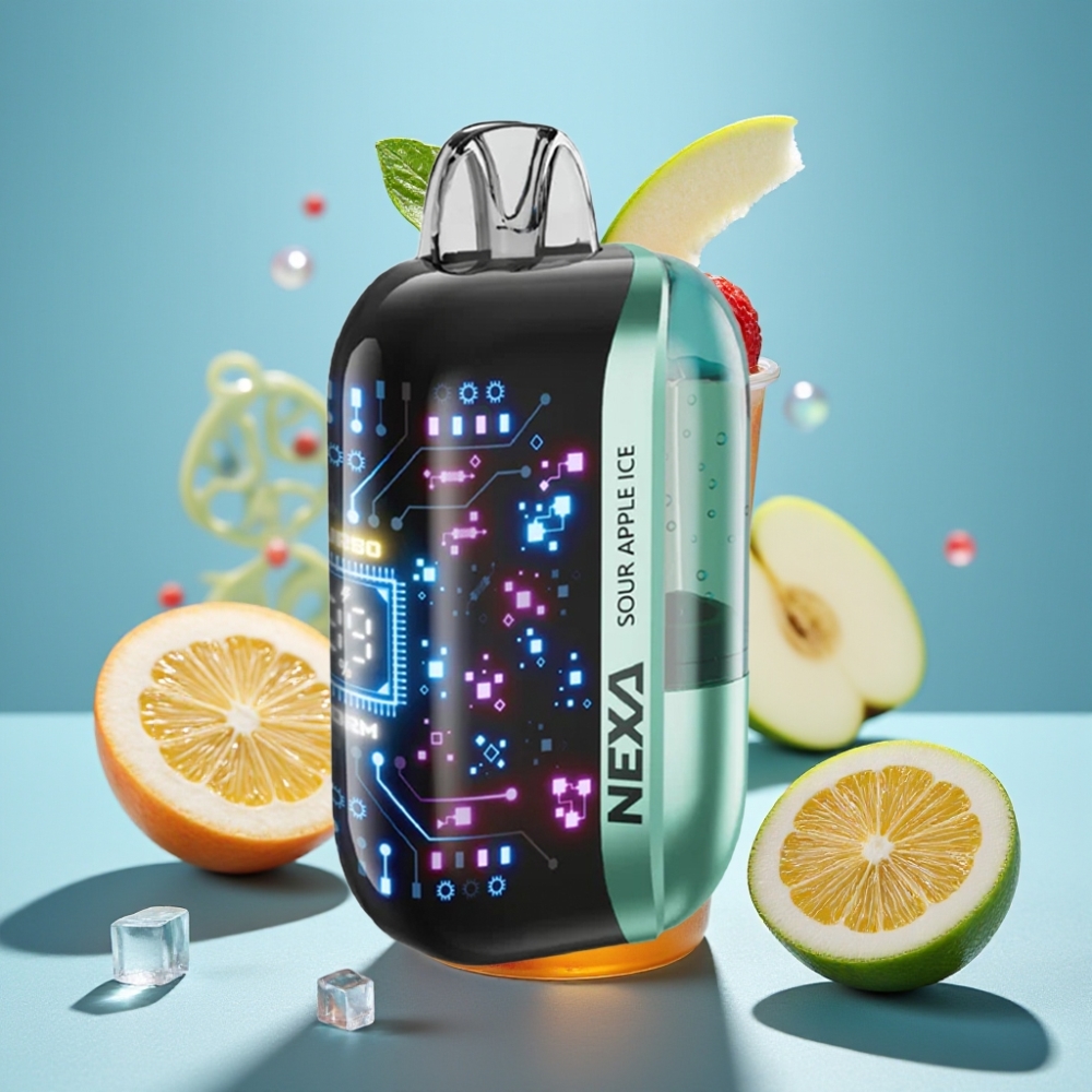NEXA Ultra 50K 20ml 5% Dual Mesh Jednorazowy Vape Sour Apple Ice