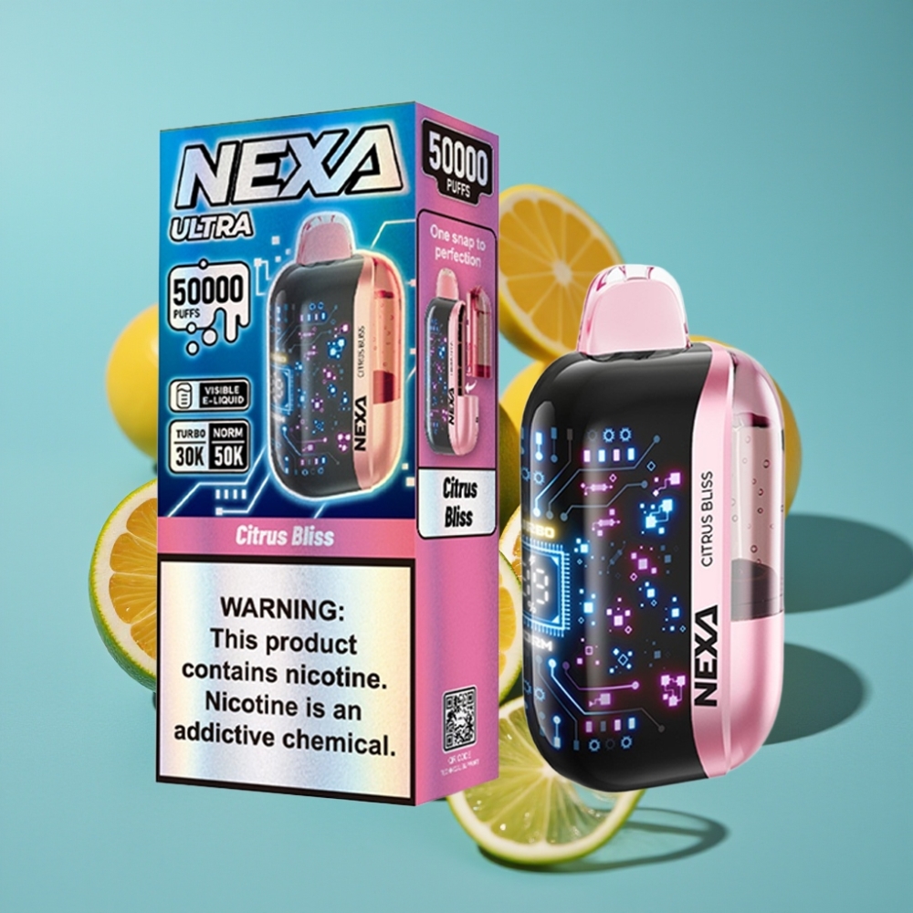 NEXA Ultra 50K Jednorazowy Vape 20ml 5% 0.9ohm Dual Mesh Citrus Bliss