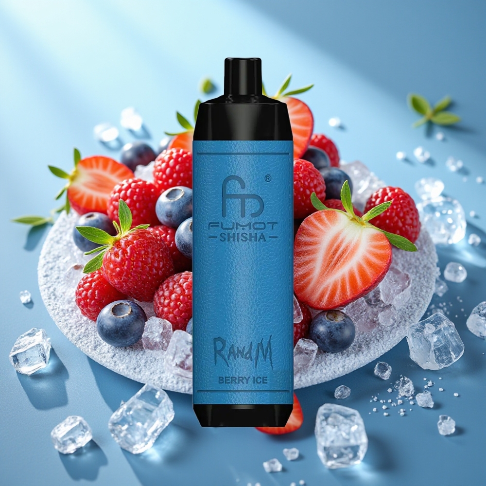 RandM Fumot Shisha 10000 Puffs 18ml 0.5% Nikotyna Berry Ice