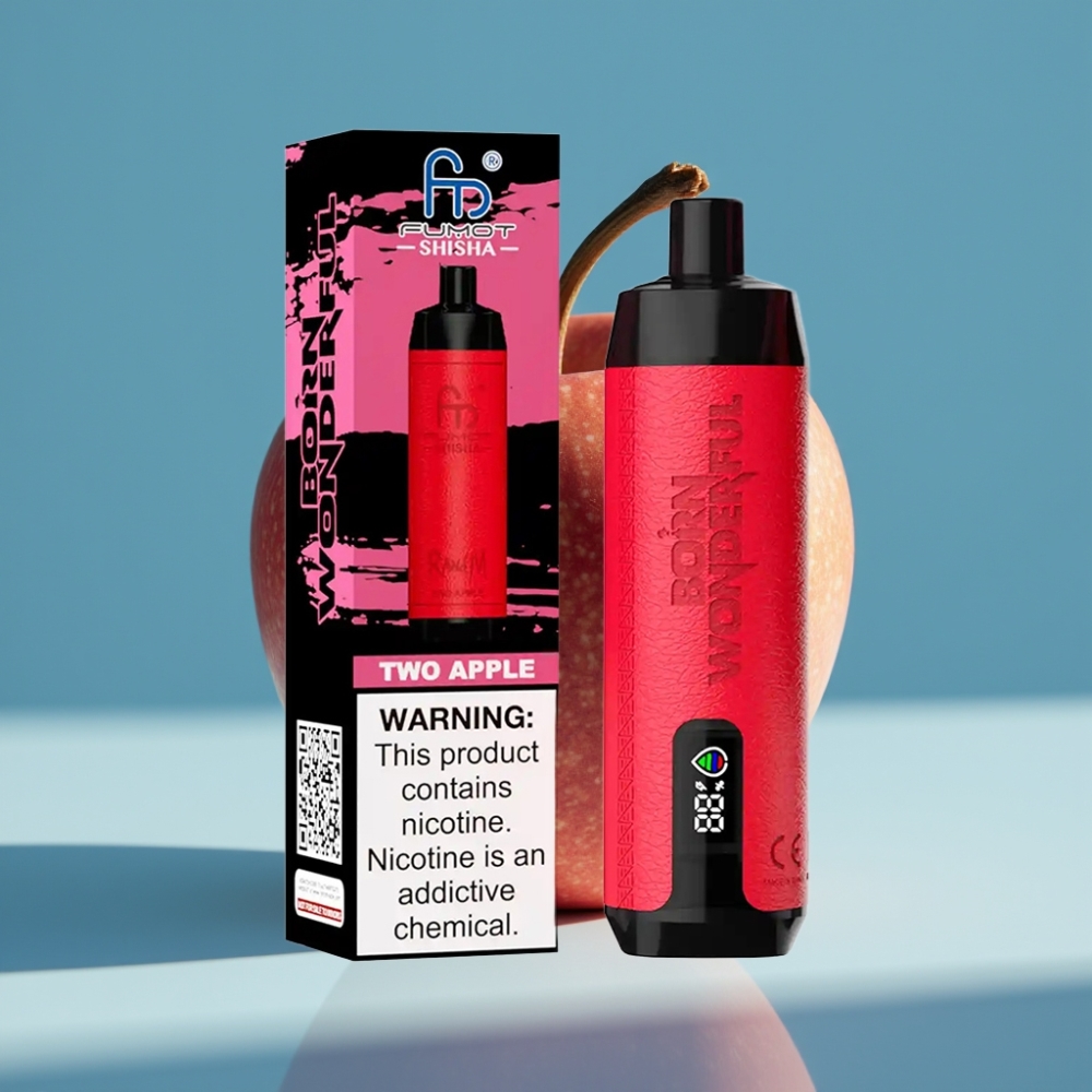 RandM Fumot Shisha 10000 Puffs LED Type-C 0.6ohm Mieszanka Dwóch Jabłek