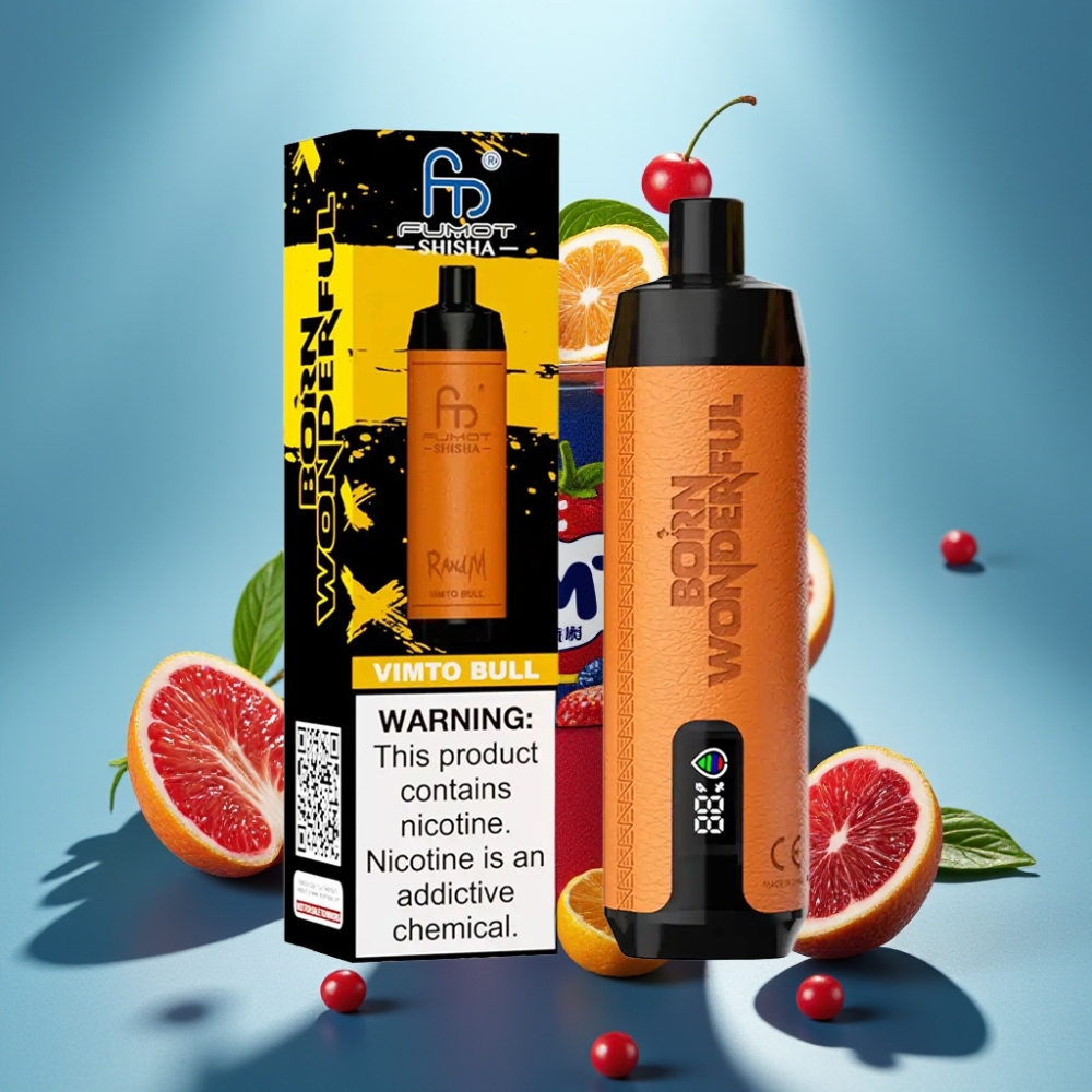 RandM Fumot Shisha 10000 Puffs LED Type-C 18ml Vimto Bull
