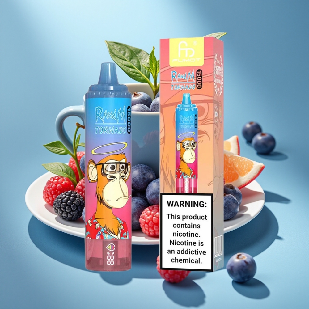 Fumot RandM Tornado 15000 Puffs 25ml Mesh 0.9Ω Blue Razz Cherry