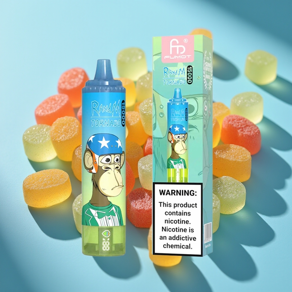 Fumot RandM Tornado 15000 Puffs 25ml Mesh 0.9 Ohm Żelkowy miś