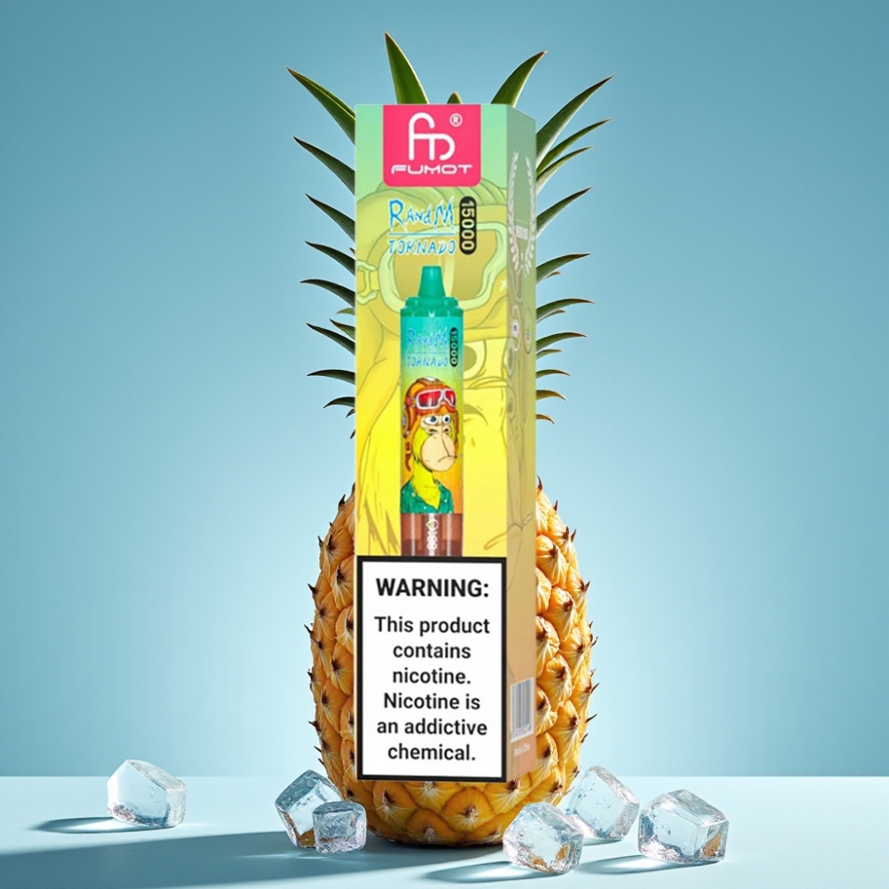 Fumot RandM Tornado 15000 Puffs 25ml Mesh 850mAh Ananasowy lód