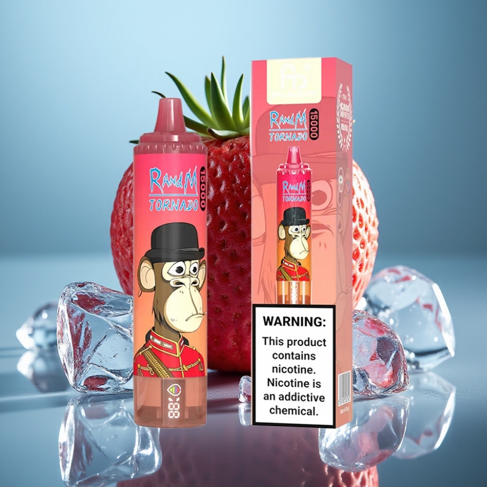 Fumot RandM Tornado 15000 Puffs 25ml Mesh 850mAh Czerwony lód energetyczny
