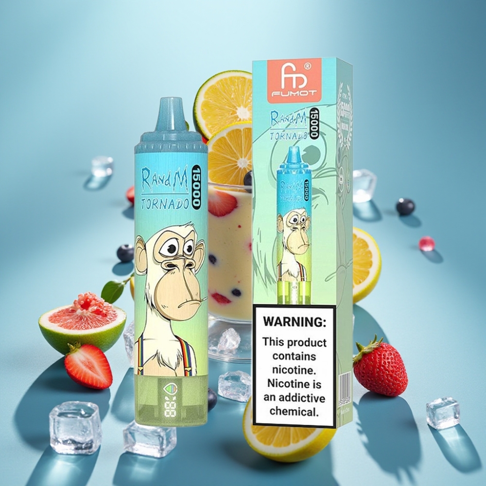 Fumot RandM Tornado 15000 Puffs 25ml Mesh Type-C LCD Ice Pop