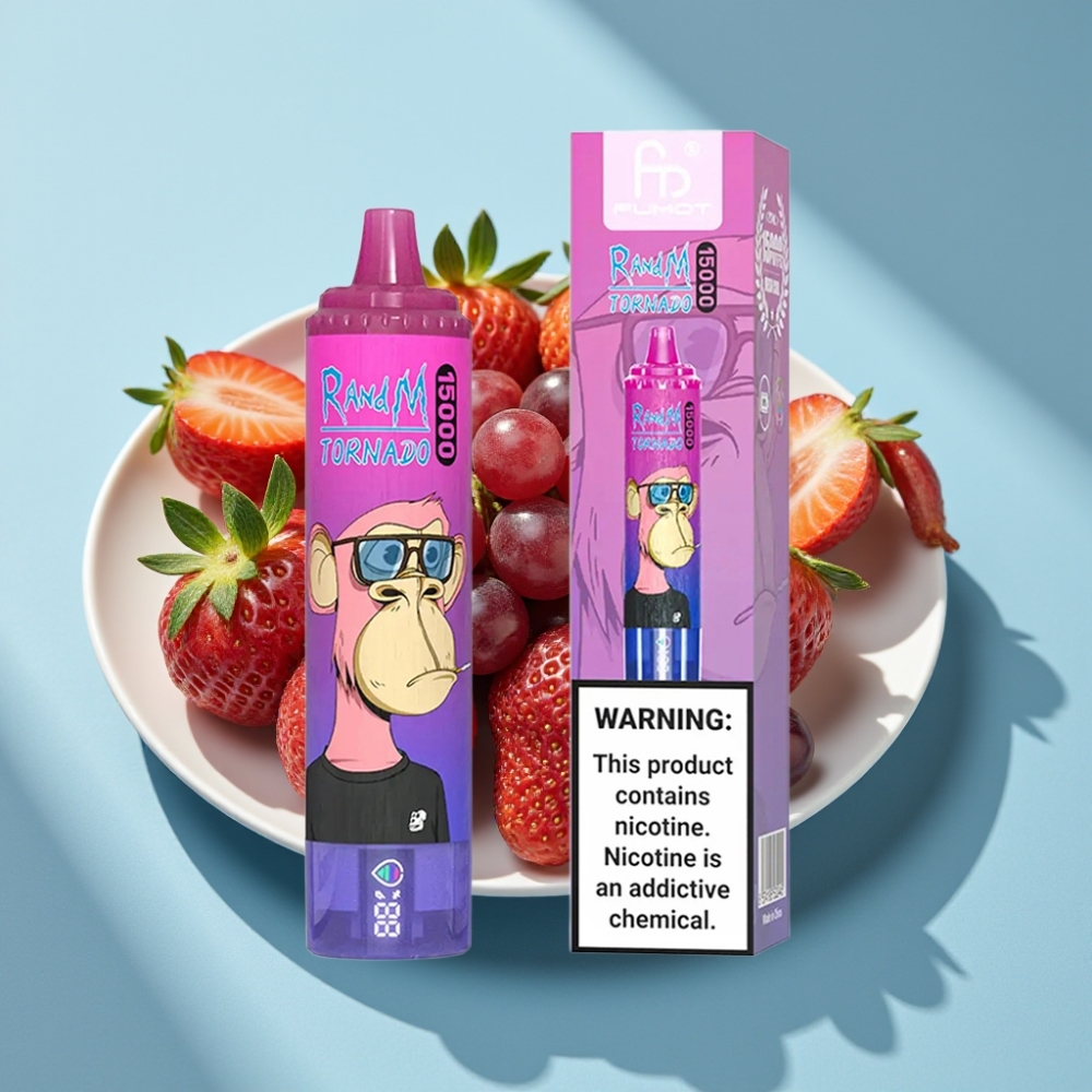 RandM Fumot Tornado 15000 Puffs 25ml 850mAh Mesh Strawberry Grape