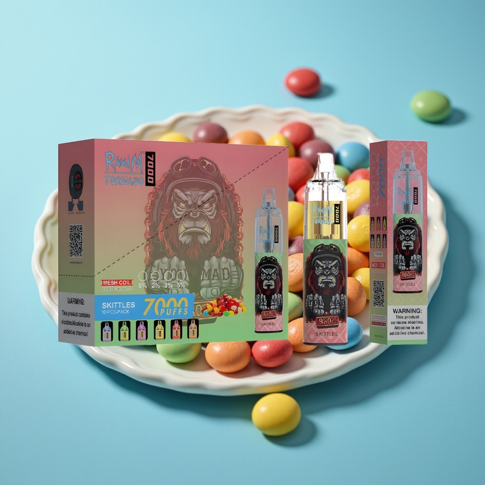 Fumot Tornado 7000 Puffs 14ML Mesh Coil RGB Skittles