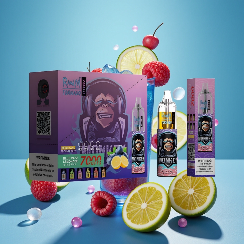 Fumot Tornado 7000 Puffs 14ML Mesh RGB Blue Razz Lemonade