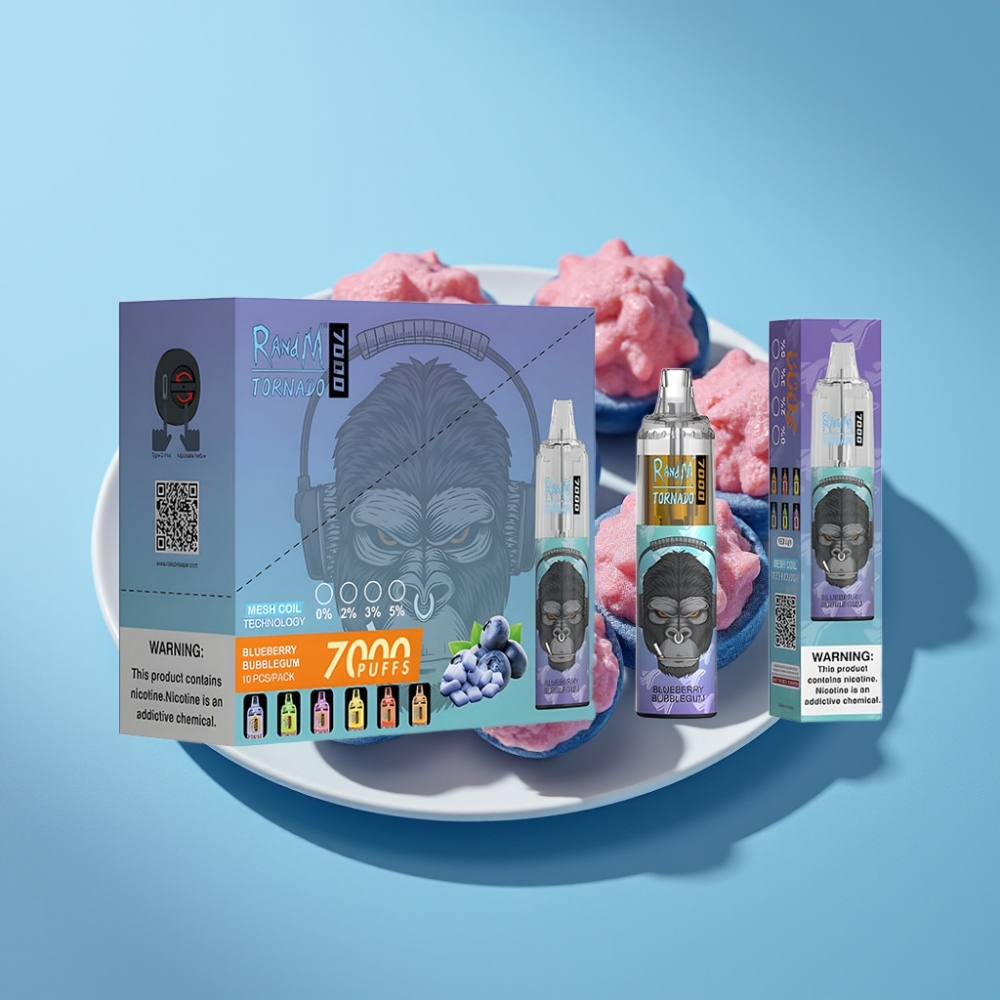 Fumot Tornado 7000 Puffs 14ML Mesh RGB Blueberry Bubblegum