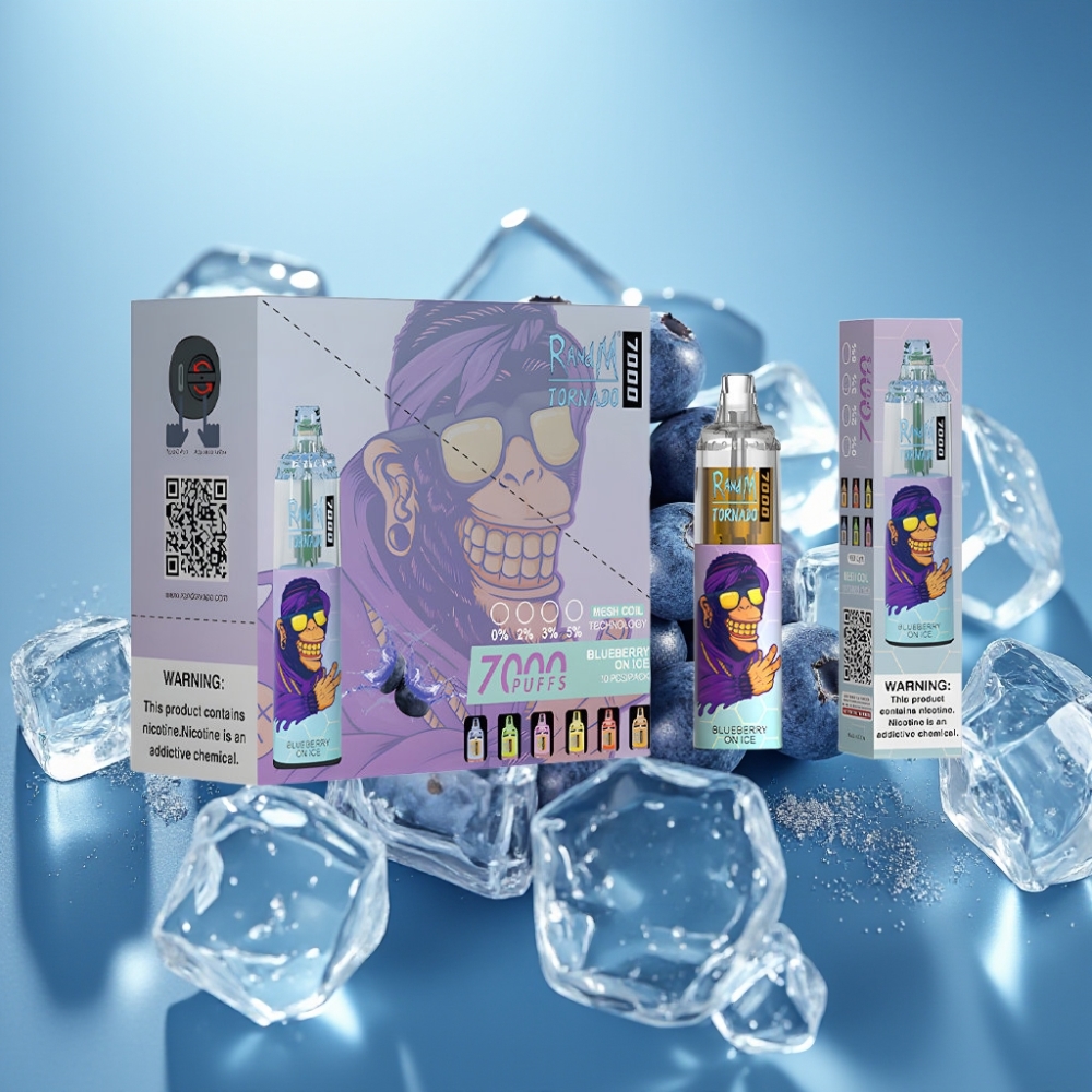 Fumot Tornado 7000 Puffs 14ML Mesh RGB Blueberry On Ice