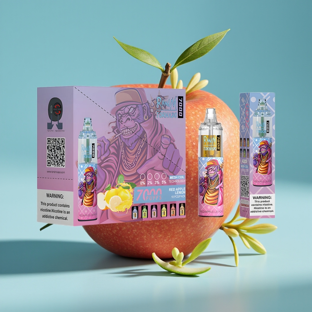 Fumot Tornado 7000 Puffs 14ML Mesh RGB Red Apple Lemon